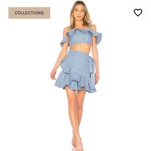 🌺SET🌺Alexis linen ruffle skirt and matching top